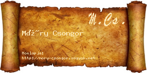 Móry Csongor névjegykártya